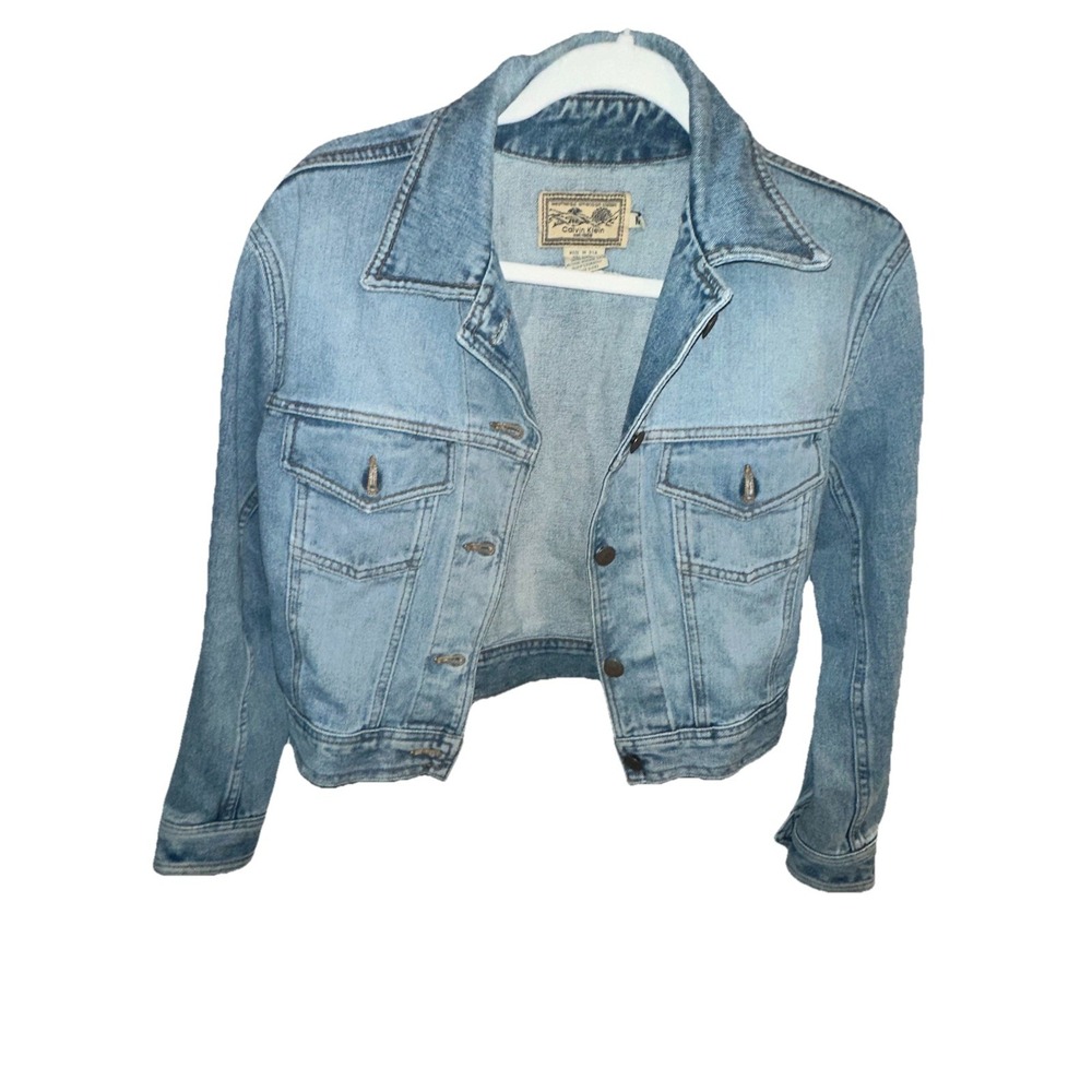 Vtg 90s Y2K Levi's Denim Jean Jacket  Medium‎ Cropped Women's Made In USA